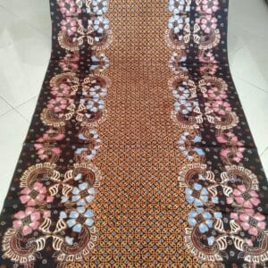 Batik Tulis Warna Alam - Motif Ceplok Kembang Sogan Premium